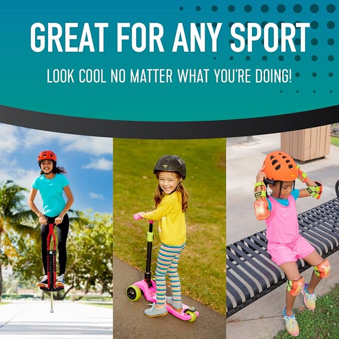 Flybar Kids Bike Helmet - Dual Certified Adjustable Dial, Lightweight Skateboard Helmet, Roller Skating, Pogo, Electric Scooter, Snowboard, Youth and Toddler Helmet, Boys & Girls 3-14