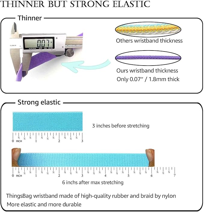 Airtag Bracelet for Kids, AirTag Holder with Adjustable Stretchy Nylon Watch Band, Anti-Lost Apple Air Tag Case Loop for Child, Toddler, Adults, Wallet, AirTag Wristband Kids (Black Pink)