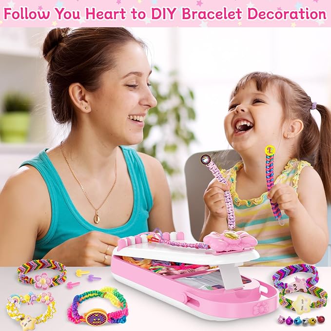 Friendship Bracelet Making Kit for Girls-DIY Bracelets Maker Art & Craft Kits for Kids-Jewelry String Braiding Set Toys for Age 6 7 8 9 10 11 12 Year Old Girl Advent Calendar Christmas Birthday Gifts