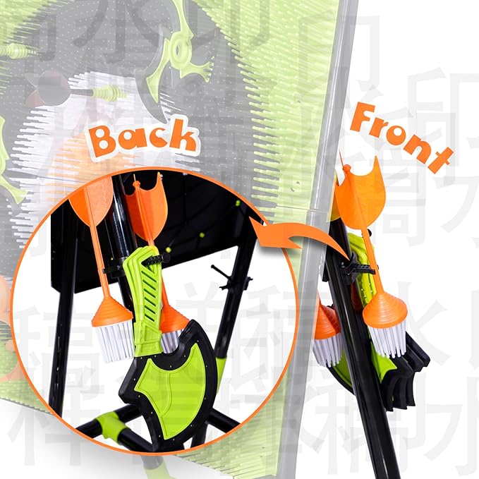 Axe Throwing Game for Backyard,Plastic Axe Throwing Game Set,Ax Throwing Game Set for Adults,Contains Foldable Axe Throwing Board,Axes,Bows and Arrows and 3 Types of Darts for Family Games