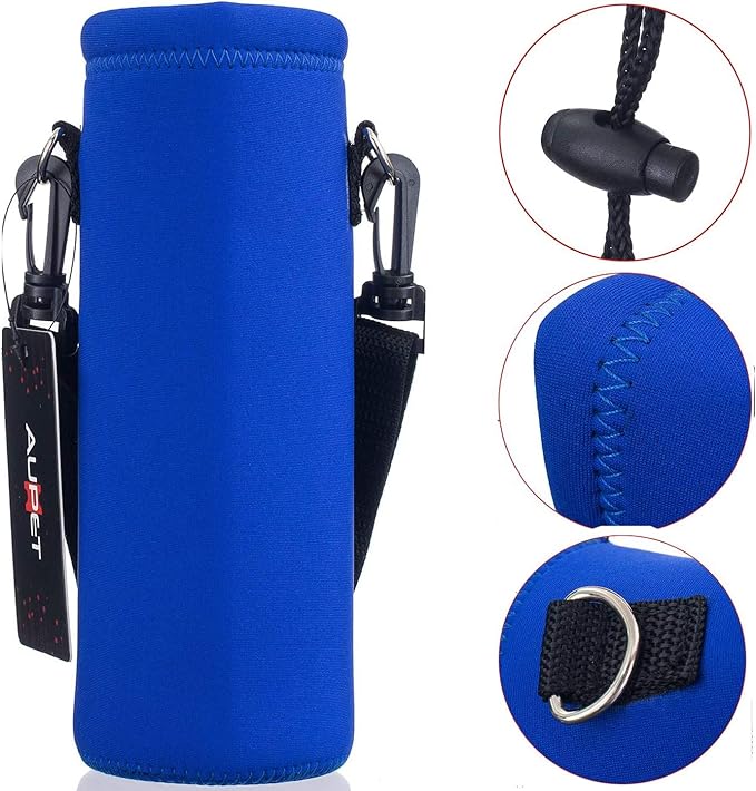 AUPET Water Bottle Bag Carrier,24oz/32oz Insulated Neoprene bottle Sling Holder Case Pouch Cover for 1000ML/750ML Bottles with Shoulder Strap for walking
