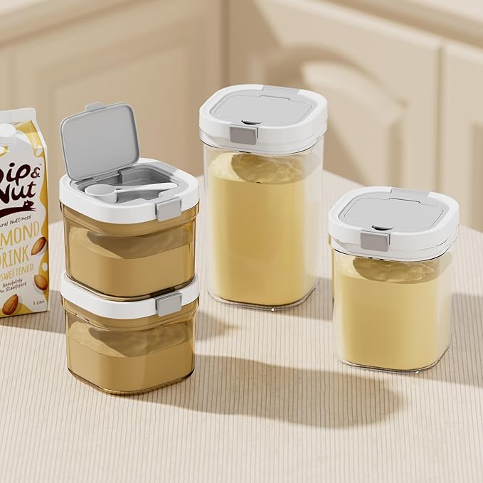 Formula Container to go-800ml Travel Dispenser BPA Free Airtight Container with Spoon and Layered Storage