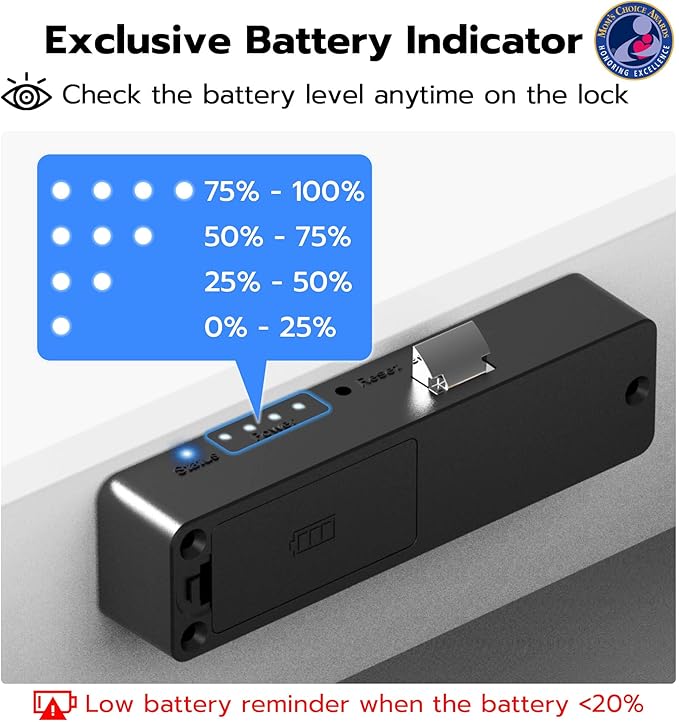 Anweller Smart Cabinet Lock, Hidden No Drill Keyless Electronic Digital Bluetooth RFID Magnetic Child Safety Baby Proofing Drawer Lock for Cupboard Closet Liquor Adults Secret Cabinets - Black Green