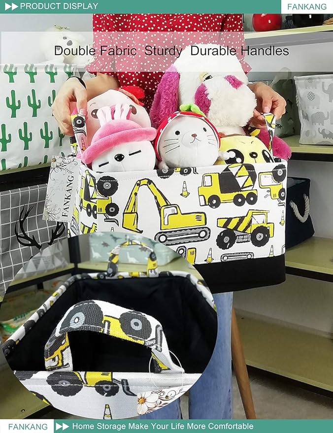 FANKANG Rectangular Laundry Basket Nursery Storage Fabric Storage Bin Storage Hamper,Gift Baskets (Engineering)