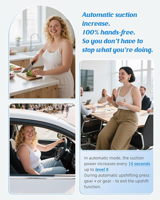 Hands Free Breast Pump MY-381 – Wearable Breastfeeding Pump, Rechargeable Electric Pump with Voice Prompts, 4 Modes & 12 Suction Levels – Portable, BPA-Free, Double Pack (White)