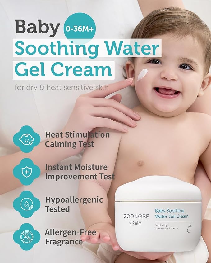 Baby Easy Wash Sun Lotion SPF 30 & Soothing Water Gel Cream - Korean Zinc Oxide Mineral Sunscreen & Cooling Moisturizer - Vegan Hypoallergenic for Ages 0-3, Lotion 2.11oz & Gel Cream 3.38oz