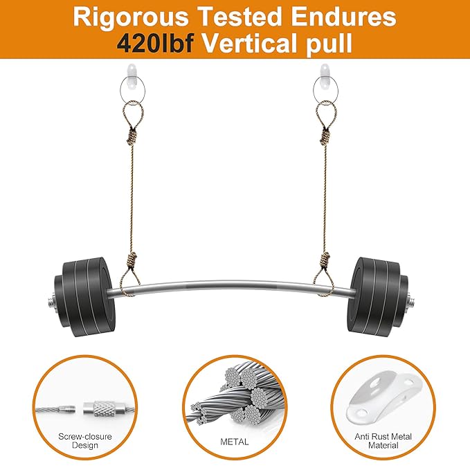 Furniture Anchors (8 Pack) for Baby Proofing, Anti Tip Furniture Anchor Securing 420lbs Tension Earthquake Resistant Metal Furniture Wall Anchor Prevent Baby Pet from Falling Furniture