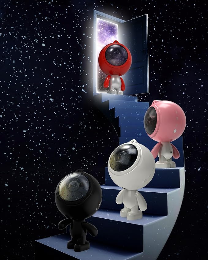 AIRIVO Star Projector,Astronaut Galaxy Projector Night Light Bluetooth Speaker with Remote,White Noise,Interactive Posture Adjust,Room Bedroom Decor,Birthday Christmas Gifts for Kids Adults