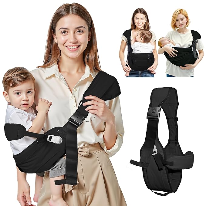 Baby Carrier Newborn to Toddler,Adjustable Baby Sling Carrier,Comfortable and Lightweight Toddler Carrier for 25-60 lbs,Ideal for Shopping Travelling