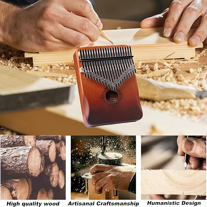 Kalimba 21 Keys Thumb Piano, Easy To Learn Portable Kalimba Thumb Piano With Beautiful Hard Packing Box, Gifts For Kids,Adult,Beginners,Professional