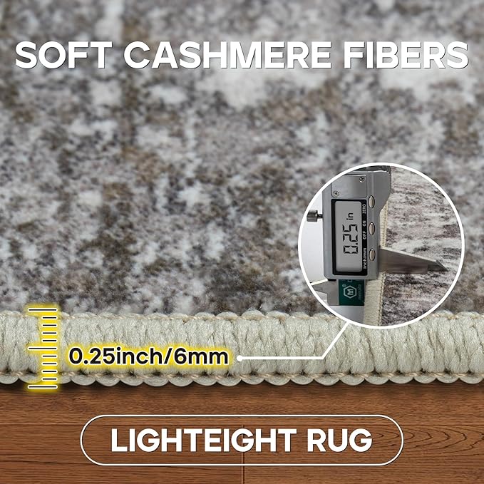 9x12 Area Rugs for Living Room Rug Washable: Modern Large Rug for Dining Room Bedroom Carpet Non Slip 9 by 12 Indoor Abstract Nursery Home Office Black Gold