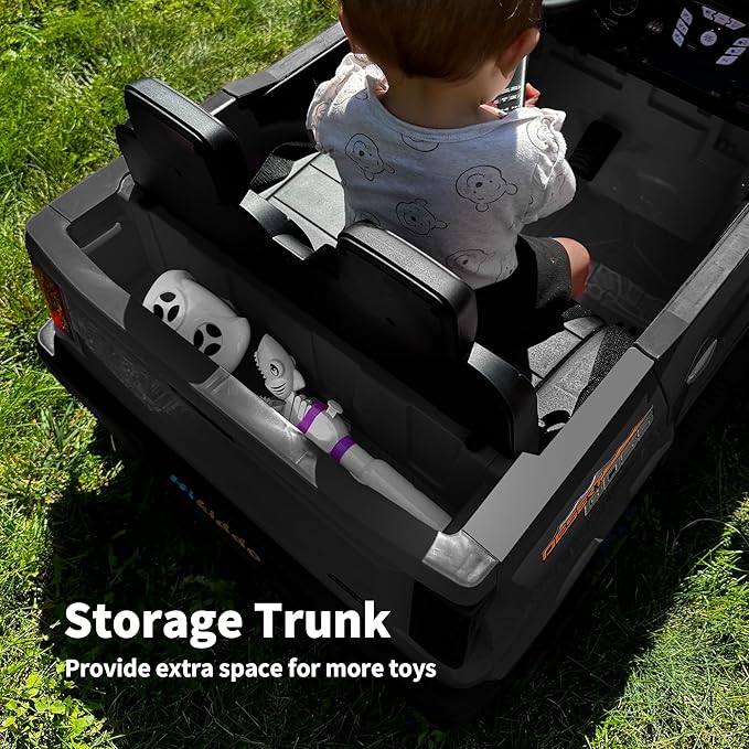 24V 2 Seater Ride on Toy for Big Kids, Electric SUV Kids Car to Drive w/Parent Remote, 2WD/4WD Switchable - Black