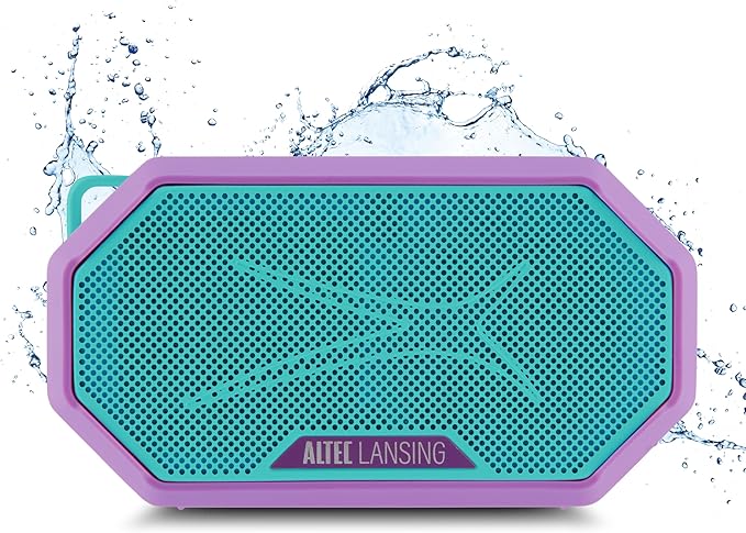 Altec Lansing Portable Bluetooth Speaker HYDRAMINI 2.0, IP67 Waterproof, Portable Speaker, 12h Playtime, Wireless Pairing, USB-C Quick Charge, Magnetic Bluetooth, Voice Assistant Integration