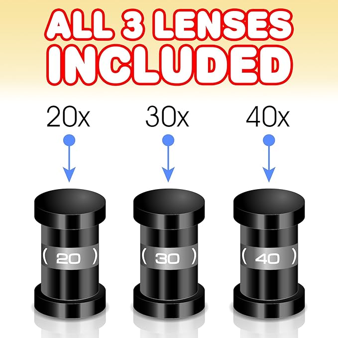 ArtCreativity Telescope for Starters - Includes Tripod Stand and 20x, 30x, 40x Eyepieces - Expensive Birthday Gifts for Kids Ages 3+