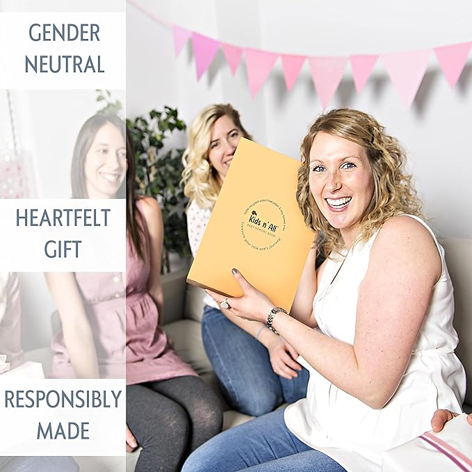 Baby Memory Book for Girl or Boy - First Year Unisex Ocean Keepsake to Log Newborn 1st Milestone - Gender Neutral Sea Photo Album Dairy - Nautical Themed Stuff Journal - Elegant New Parents Baby Gifts