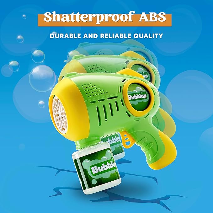 JOYIN 2 Kids Bubble Guns with 4 Bottles Solution, Automatic Bubble Machine Gun with 8 Holes for Kids, Adults, Summer Toys, Easter Basket Stuffers, Birthday Gift, Party Favors