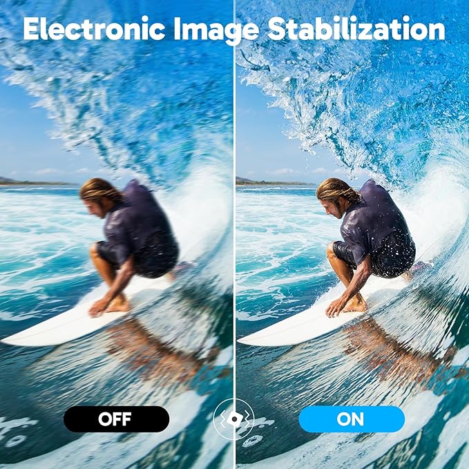 AKASO V50X Native 4K30fps WiFi Action Camera with EIS Touch Screen 4X Zoom 131 feet Waterproof Camera Support External Mic Remote Control with Helmet Accessories (with 128GB MicroSD Card)