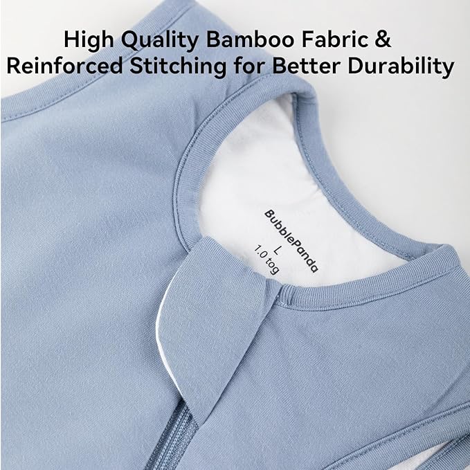 Rayon Made from Bamboo Sleep Sack 0-6 Months 1.0 Tog Ultra Soft Baby Wearable Blanket 0-3 Months Sleeping Sack 3-6 Months for Infant Newborn Babies Unisex Girl Boy 2-Way Zipper Breathable Lightweight