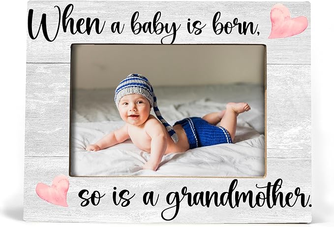 First Time Grandma Gifts, New Grandma Gifts First Time 2025, Grandma Frame, When a Baby is Born So is a Grandmother, Picture Frame, Photo Frame 8X10