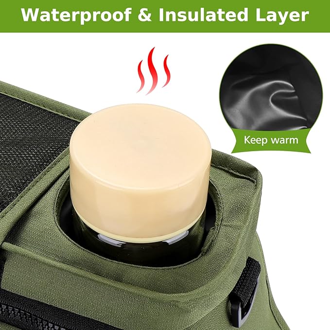 Accmor Universal Stroller Organizer with Insulated Cup Holder Detachable Phone Bag and Shoulder Strap,Stroller Bag Caddy Organizer Fits for Uppababy, Baby Jogger, Britax Strollers