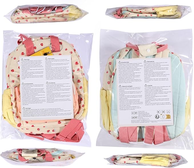 GAGAKU Toddler Backpack for Girls - Kids Mini Bag 2-6 years old Cartoon Breathable Comfortable Preschool Daypack for School Travel - Pink Strawberry