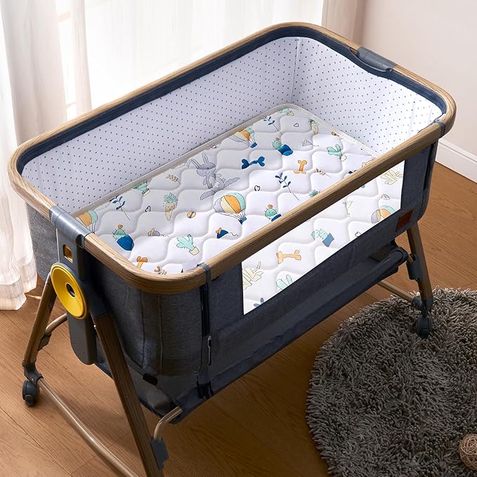 Baby Bassinet Mattress 35x 20 inches- Firm Support and Comfort Premium Foam,Noiseless and Odorless,Hypoallergenic Small Crib Mattress, Fits Moses Basket, Dual Sided with Soft Breathable Fabric