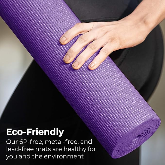 Hello Fit 10-Pack Yoga Mat, 68" x 24" Non Slip Exercise Mat, 4mm Thick Gym Mat for Fitness and Stretching, Bulk Non Toxic Yoga Mats for Schools and Studios