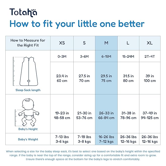 TotAha Sleep Sack 6-12 Months 3 Pack, Buttery Soft, Safe Wearable Blanket Baby Sleeping Bag with 2-Way Zipper for Girl Boy, 0.5 TOG