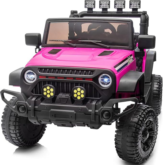24V Kids Ride on Car, Kids Electric Vehicles Car Ride on Toy Truck for Toddlers w/Remote Control, 400W Motor - Pink