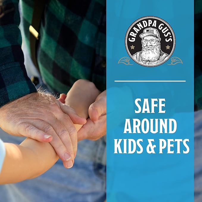 Grandpa Gus's Natural Mosquito Repellent Spray, Time-Release Plant-Based Actives, Non-Greasy, No Stains, DEET-Free, 4 oz (Pack of 2)