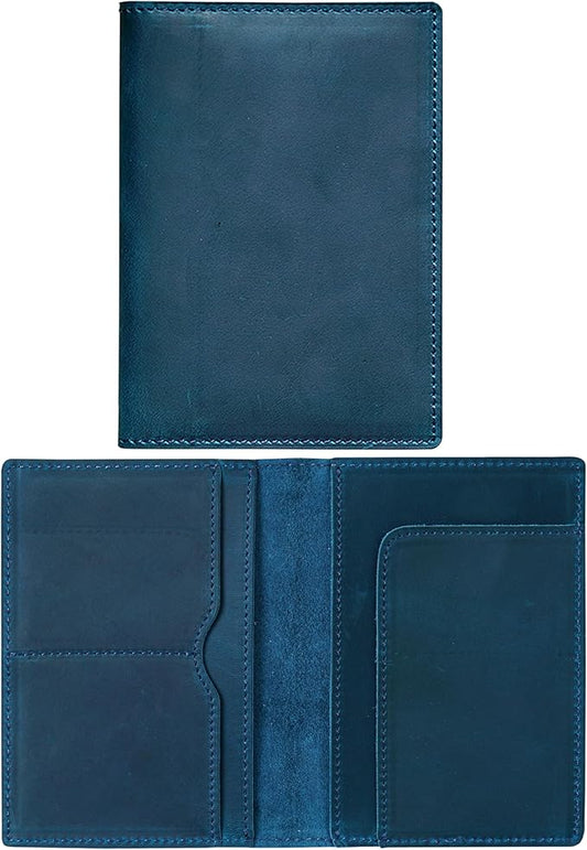 HIFA Leather Passport Holder, Handmade Passport Cover with Card and Ticket Slot - Genuine Leather, Elegant Design, Easy Access - Passport Case, Passport Wallet, Passport Holder