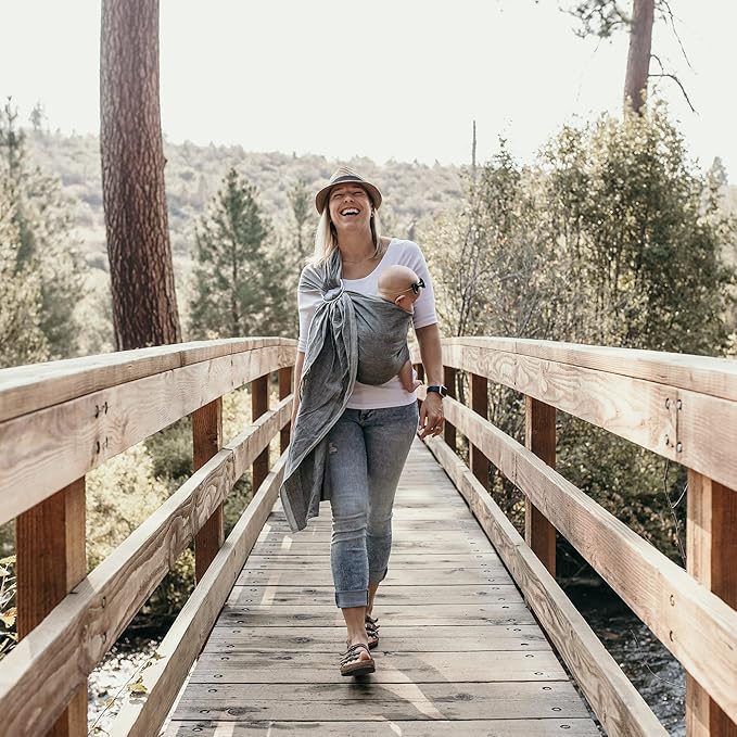 Hip Baby Wrap Ring Sling Baby Carrier for Infants and Toddlers - Beautiful, 100% Soft Cotton Baby Wraps Carrier For Babies 8-35 lbs - Perfect Baby Shower Gifts Moms And Dads - Nursing Cover (Midnight)