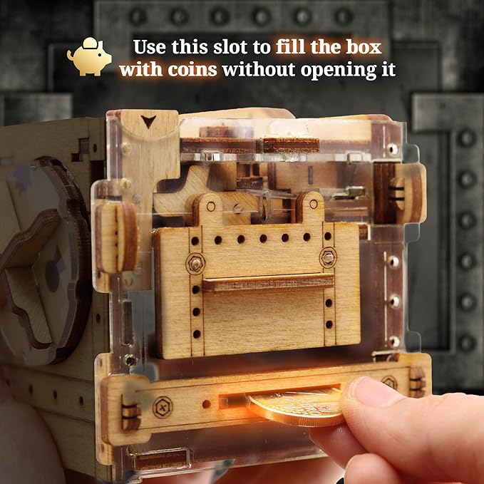 iDventure A-Maze-ing Safe - Marble Run Money Puzzle Box - Tricky Gift Packaging - 3D Puzzle for Adults - Escape Room Game - Brain Teaser - Birthday Gift Gadget for Men and Women - Treasure Box