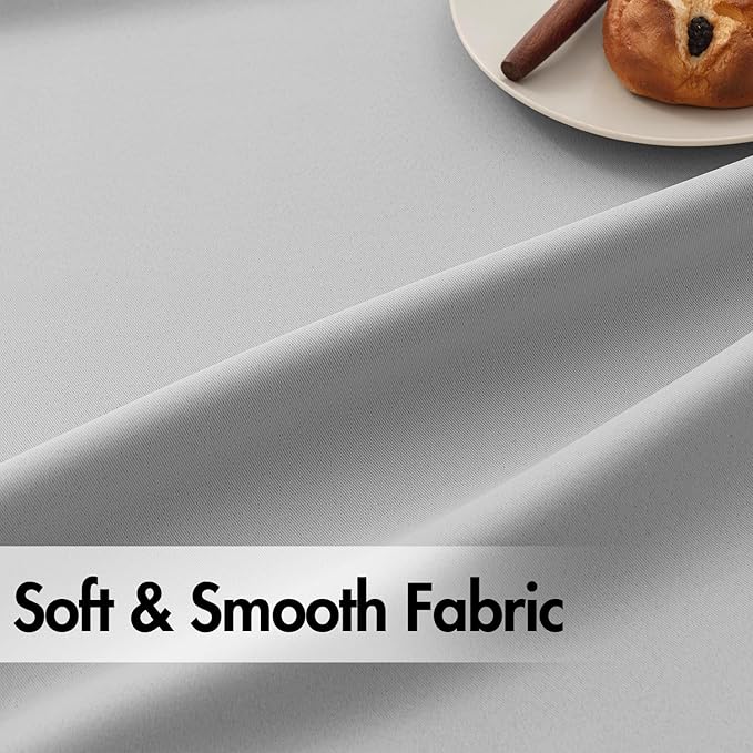 ANRODUO Back Tab Blackout Curtains for Bedroom Living Room, Rod Pocket Pinch Pleated Thermal Insulated Room Darkening Curtains 90 Inches Long 2 Panels, Light Grey, 42 x 90 Inch