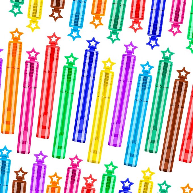 200 Pack Star Bubble Wands,Party Favors Supplies for Toddlers Kids’ Birthday, Summer Outdoor Celebrations,School Classroom Carnival Prize Giveaways,Bulk Gift Box as Goody Bags Stuffer