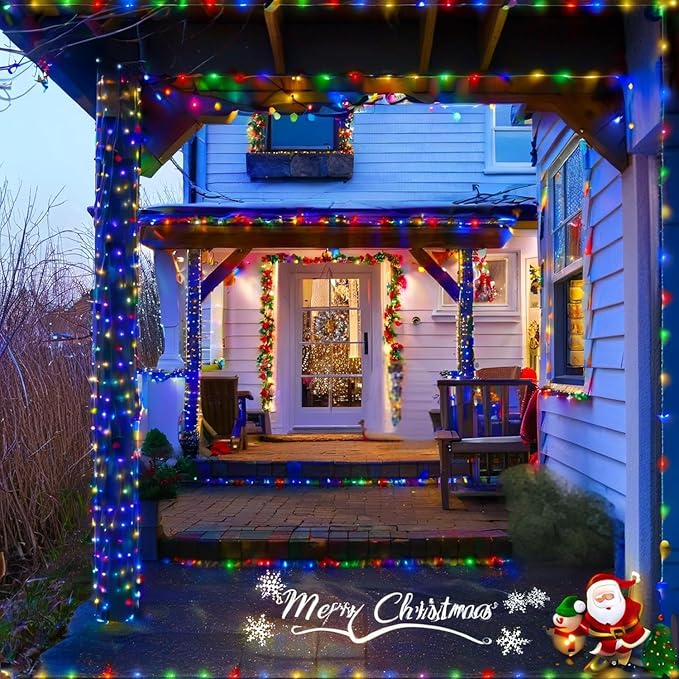 66FT Rope Lights for Outside,Connectable String Lights Outdoor Waterproof IP67,8 Modes 200 LEDs Rope Lighting for Garden,Party,Indoor Bedroom,Christmas Eaves Decor,Multicolors