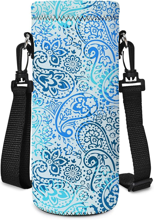 AUPET Water Bottle Bag Carrier,24oz/32oz Insulated Neoprene bottle Sling Holder Case Pouch Cover for 1000ML/750ML Bottles with Shoulder Strap for walking