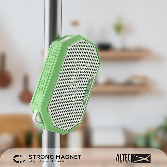 Altec Lansing Portable Bluetooth Speaker HYDRAMINI 2.0, IP67 Waterproof, Portable Speaker, 12h Playtime, Wireless Pairing, USB-C Quick Charge, Magnetic Bluetooth, Voice Assistant Integration