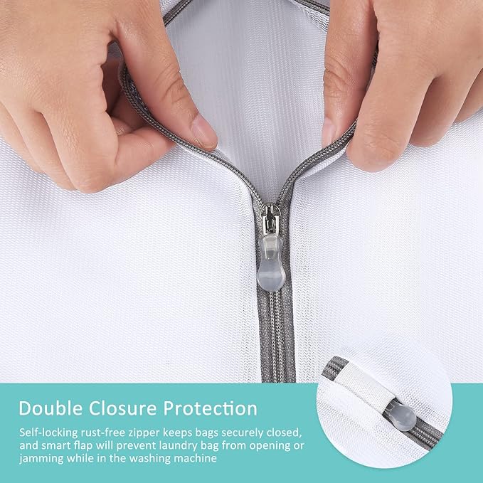 GOGOODA Laundry Mesh Wash Bags for Delicates (5 Set-2L, 2M, 1 Cylinder)