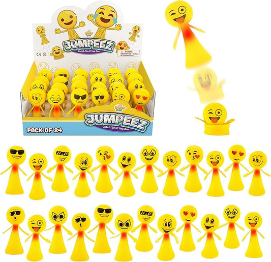 IPIDIPI TOYS Jumping Poppers LED, Pack of 24 – Spring Launcher Light Up Toys for Kids - Fun Party Favors, Goodie Bag Stuffers, Classroom Rewards, Birthday Games, and Holiday Prizes