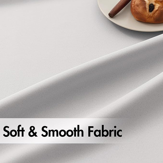 ANRODUO Back Tab Blackout Curtains for Bedroom Living Room, Rod Pocket Pinch Pleated Thermal Insulated Room Darkening Curtains 84 Inches Long 2 Panels, Greyish White, 42 x 84 Inch