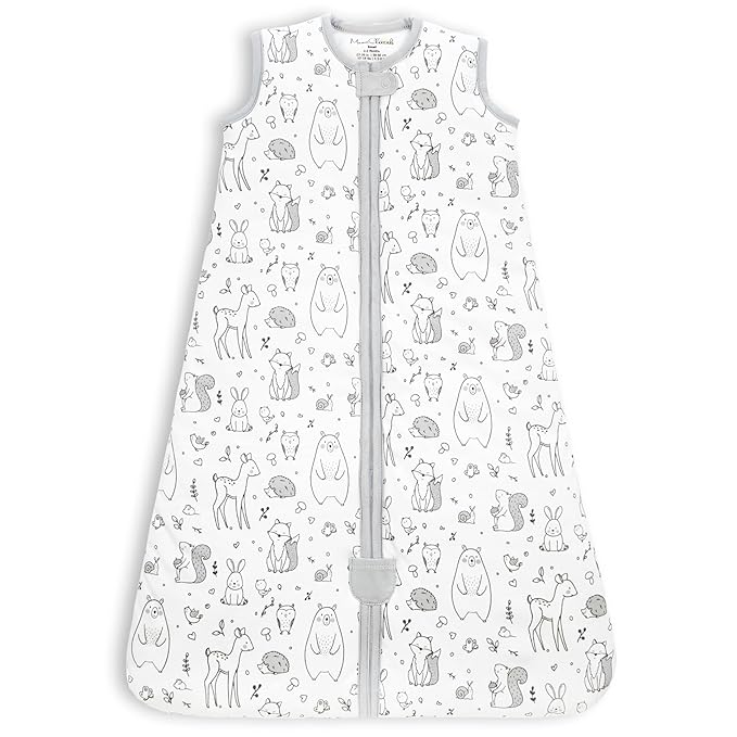 Mama Cheetah Baby Sleep Sack 2.5 TOG, Winter Baby Sleeping Bag with 2-Way Zipper, Organic Cotton Swaddle Transition Wearable Blanket for Boy Girl Infant Toddler, 6-12 Months, 1-Pack