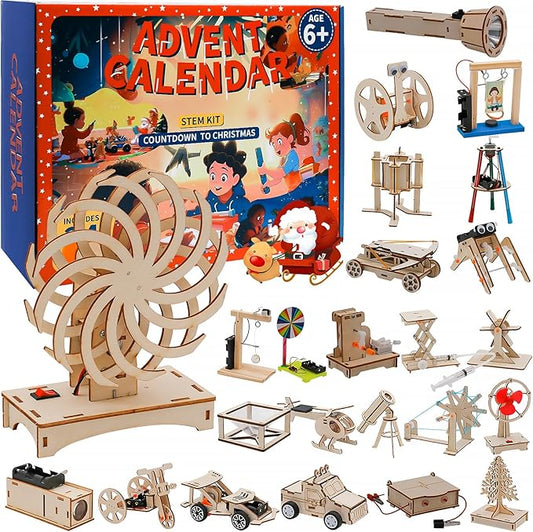 Advent Calendar 2024 Kids Boys - Christmas Advent Calendar Science STEM Kit for Kids - 24 Days of Christmas Countdown Toys Xmas Surprise Gift Christmas Party Favors Kids Teens
