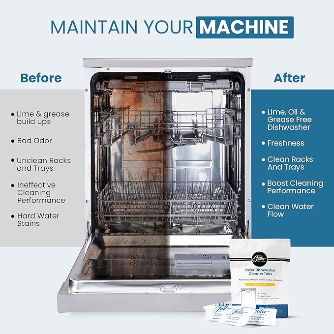 Fuller Dishwasher Cleaner Tabs - Lemon Scent (4)