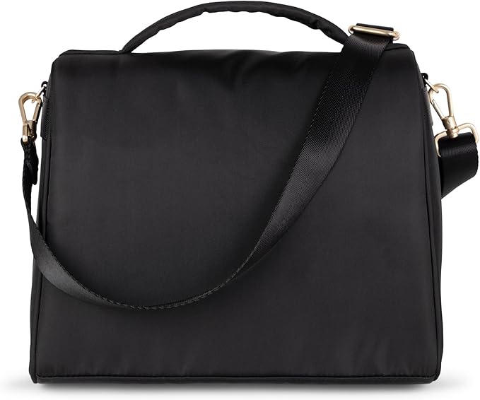 JuJuBe New Insulated Bottle Bag, Breastmilk Storage Bag for Baby Bottles, Travel Insulated Waterproof Lunch Bag or Cooler Bag for Nursing, Milk, Food, Baby Formula, Snacks, Black, Mothers Day Gift