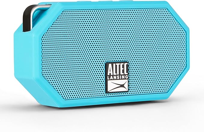 Altec Lansing Mini H2O - Waterproof Bluetooth Speaker, IP67 Certified & Floats in Water, Compact & Portable Speaker for Hiking, Camping, Pool, and Beach,Aqua