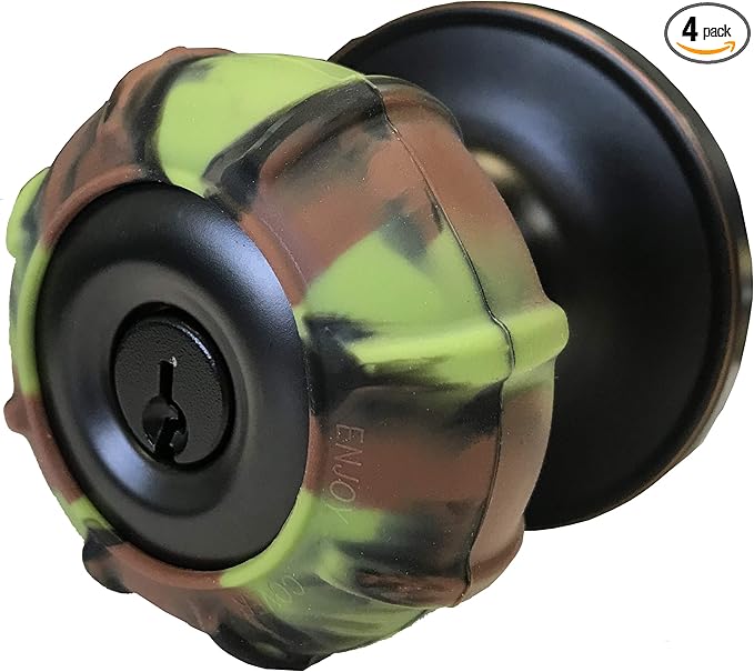 Enjoy Cover New Silicone Door knob Grips Maximum Grip Nonslip Arthritis & Senior Living Aids Grippy Easy Open Fits All Door Knob Universal Size 4 Pack