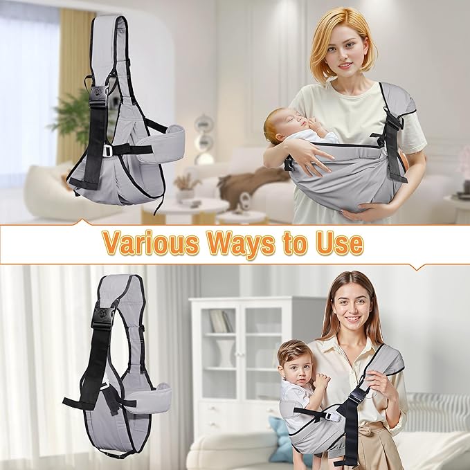 Baby Carrier Newborn to Toddler,Adjustable Baby Sling Carrier,Comfortable and Lightweight Toddler Carrier for 25-60 lbs,Ideal for Shopping Travelling