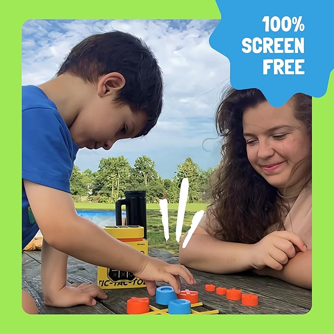 GiiKER Tic Tac Toe Bolt Game, Original 3-in-1 Handheld Puzzle Game, Portable Travel Games for Car Ride, Toys Gift Idea for Kids and Adults, Birthday Gifts for Boys Girls