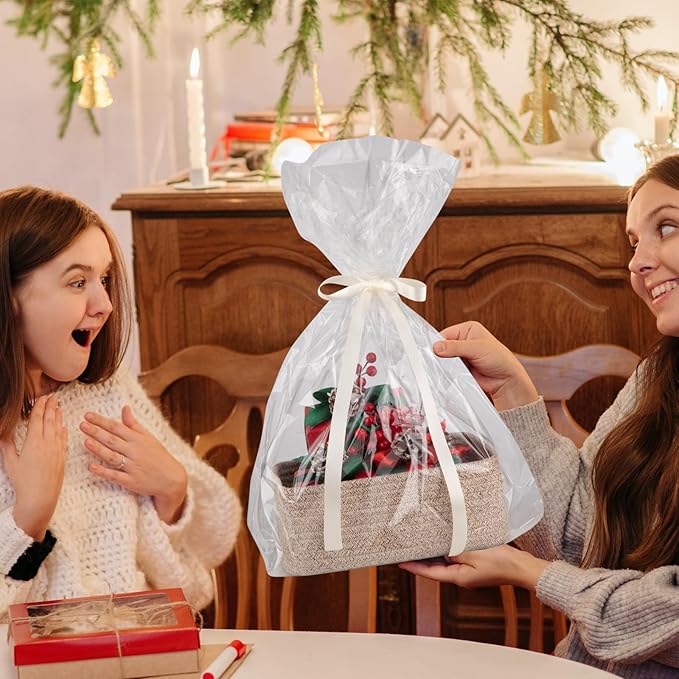 4 Pack Small Storage Shelf Baskets for Organizing, Mini Woven Rope Storage Bins for Towels, Cute Decorative Closet Organizer，Baby Nursery, Gift Empty Baskets -13.78''Lx9.84''Wx5.51''H-Brown